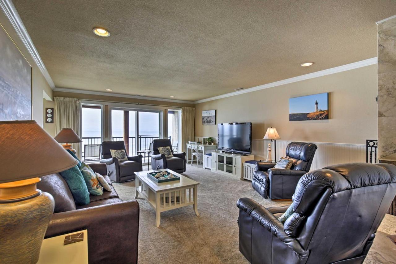 Beachfront Condo With Patio And Views - Walk To Shore! Lincoln City Dış mekan fotoğraf