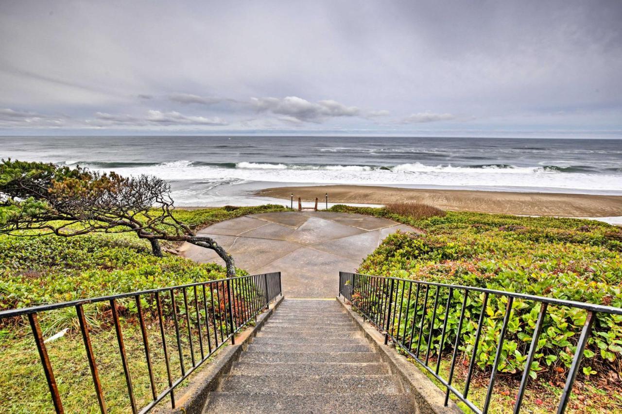 Beachfront Condo With Patio And Views - Walk To Shore! Lincoln City Dış mekan fotoğraf